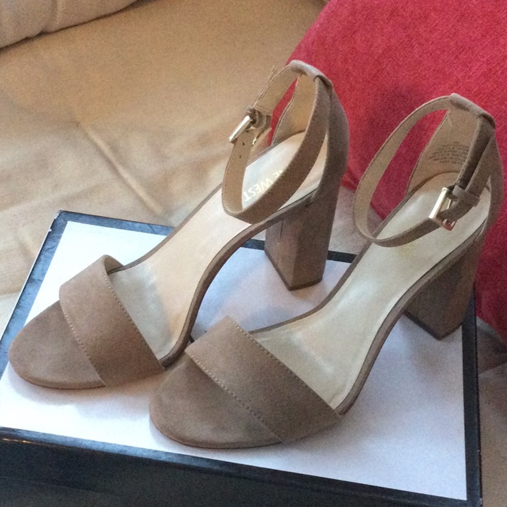 Nine West Natural Block Heel Sandal